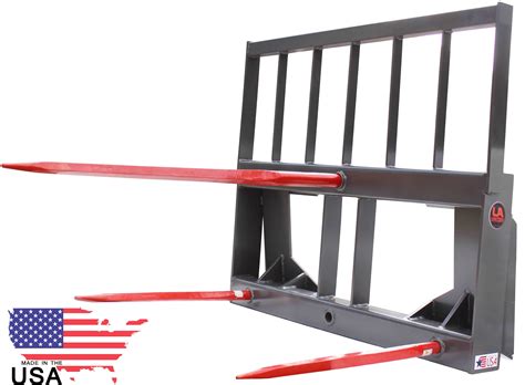 hay forks for skid steer|hay spear attachment for bobcat.